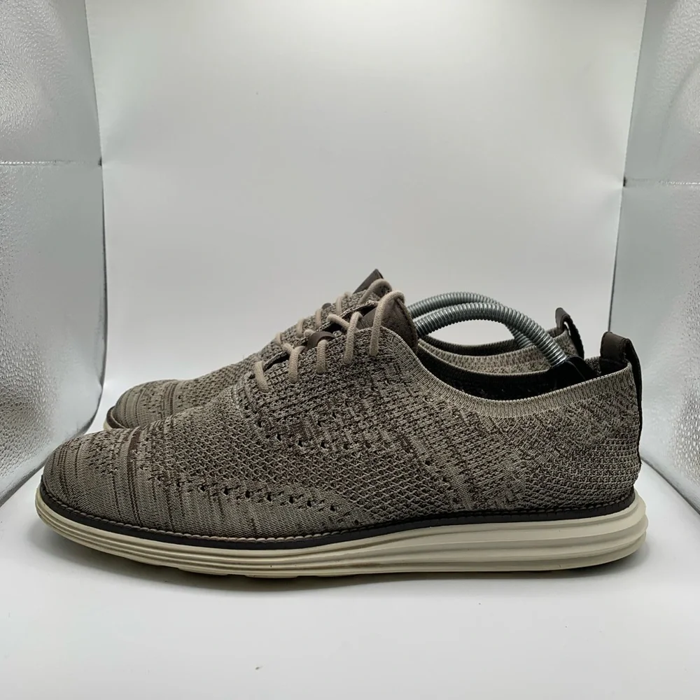 Cole Haan Grand Os Mens Gray Knit Lace Up Shoes Size 10M C29903